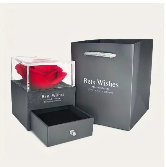 Coffret rose & collier